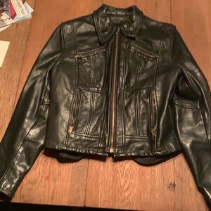 Vintage Leather Lesco cafe/racer motorcycle Jacket from 70’s.